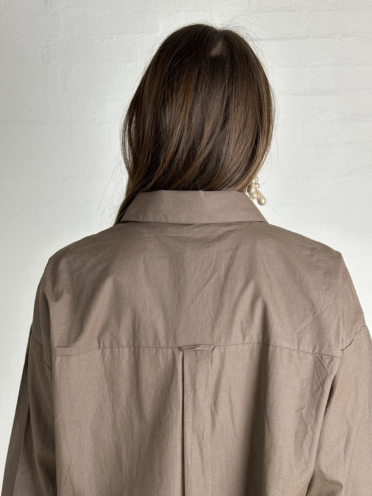 Skagen Skjorte i 100% Bomuld med Kontrastknapper