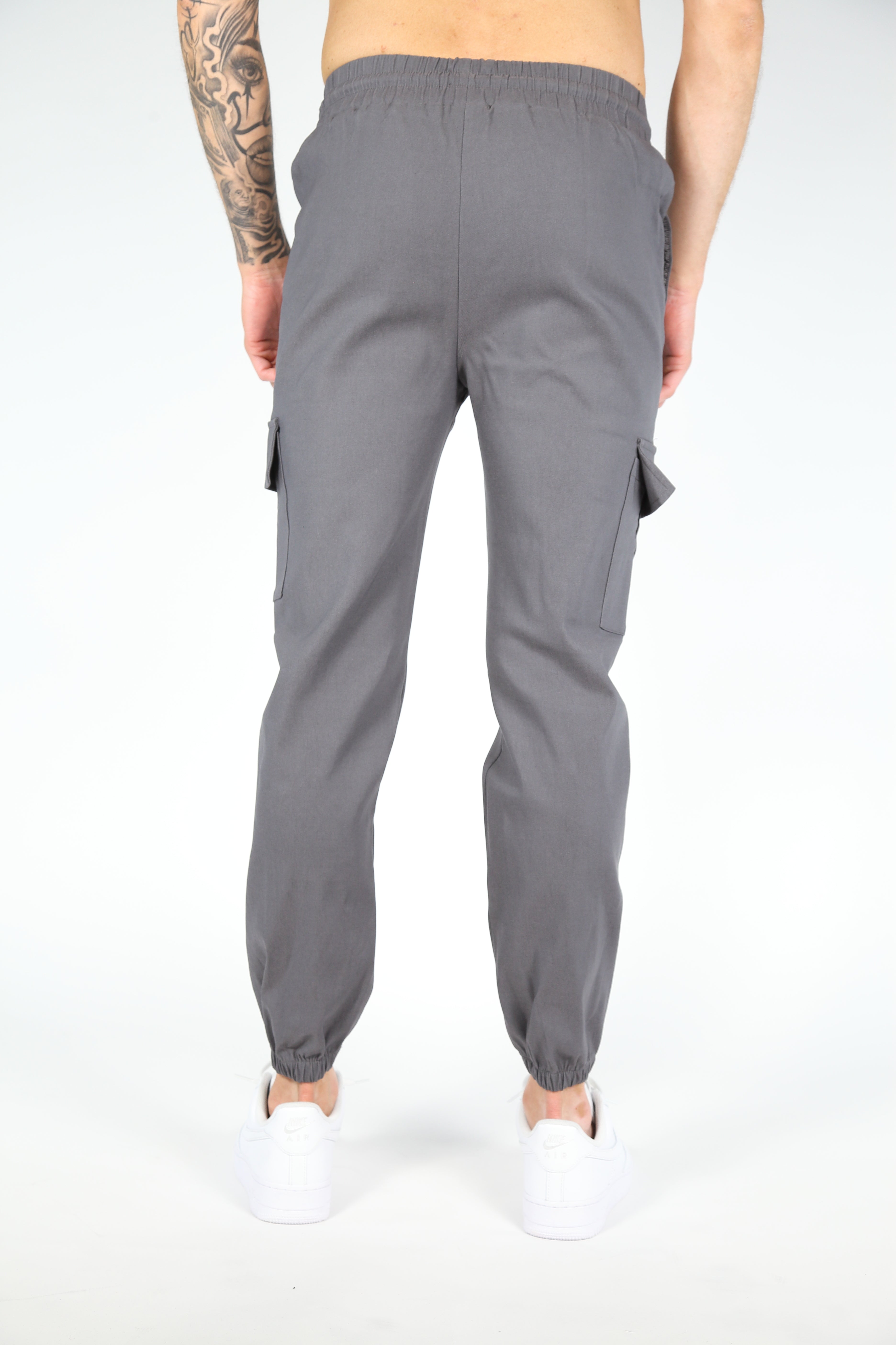 Valenci Cargo Bukser med Slim Fit og Stretch Komfort Grät