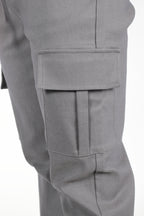 Valenci Cargo Bukser med Slim Fit og Stretch Komfort Grät