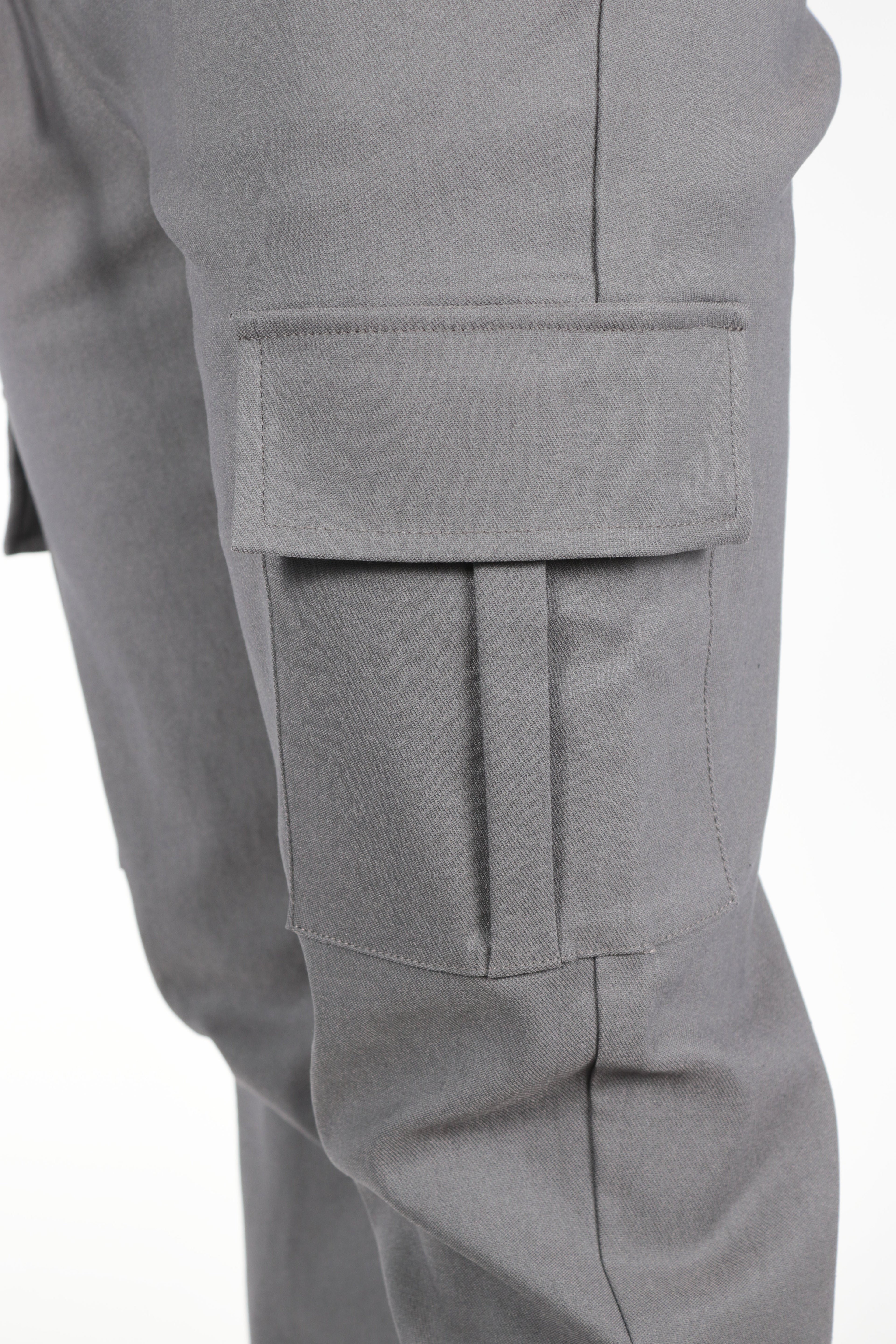 Valenci Cargo Bukser med Slim Fit og Stretch Komfort Grät