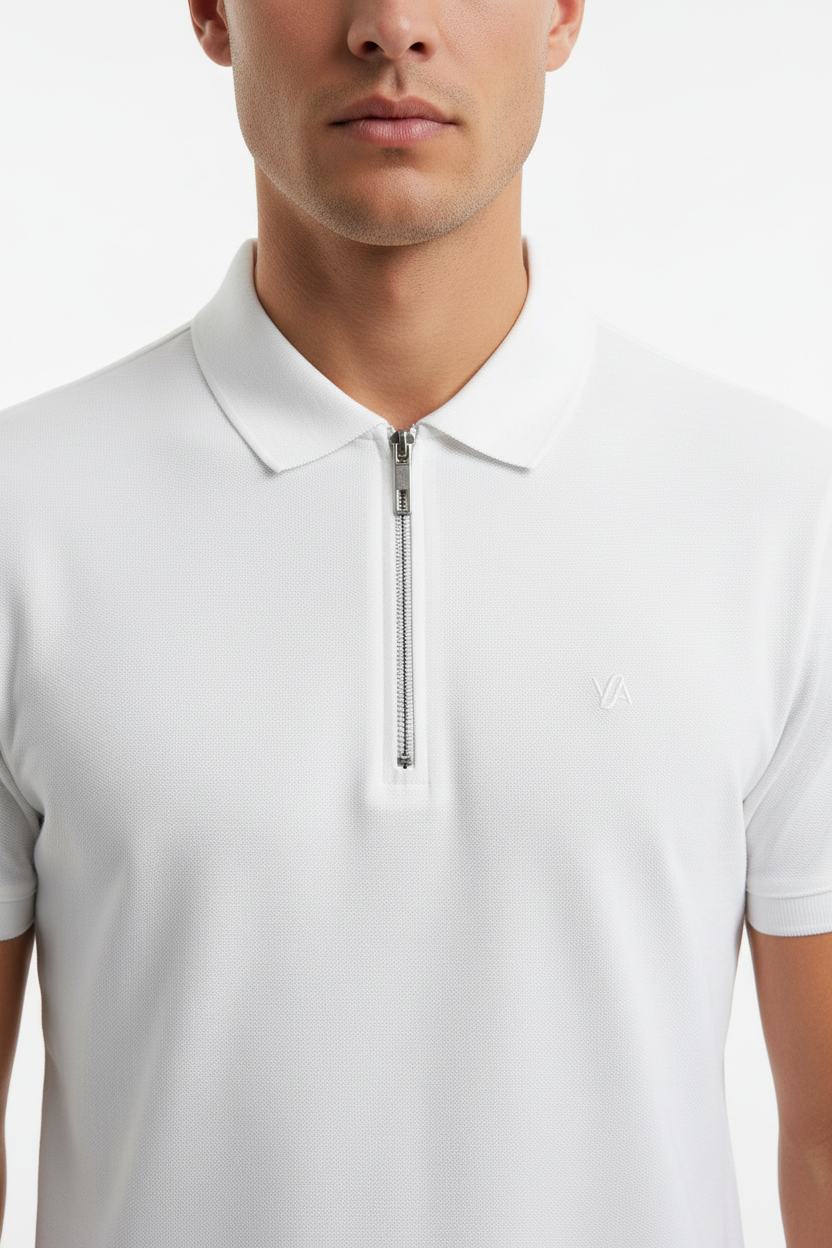 Ibiza Polo Sæt med Lynlås og Slim Fit Design