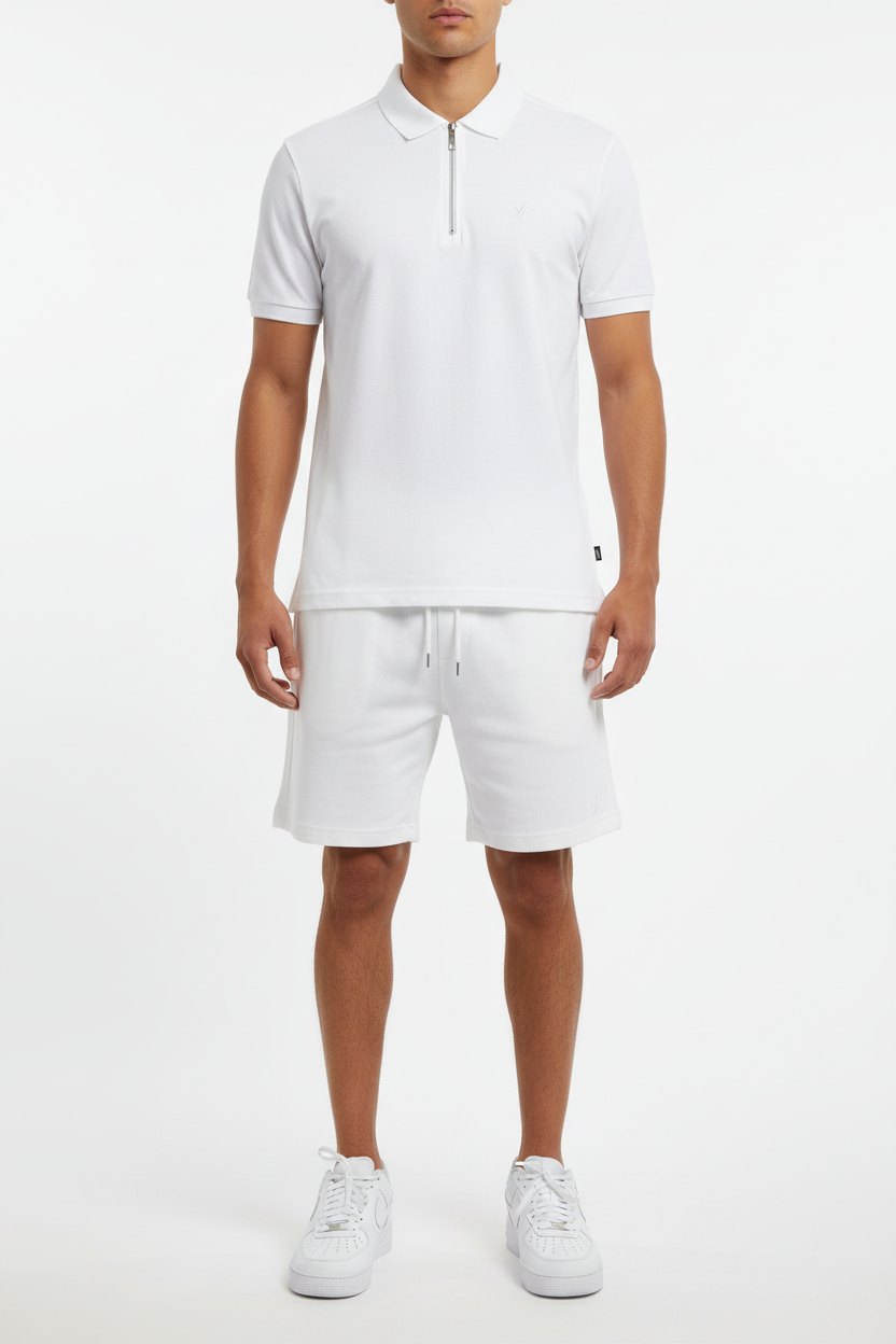 Ibiza Polo Sæt med Lynlås og Slim Fit Design