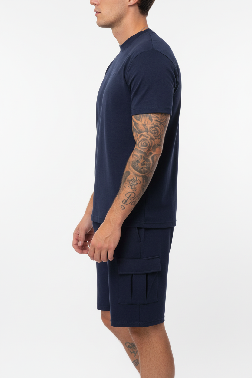 Monaco Cargo Sæt med T-Shirt og Shorts i Komfortabel Pasform