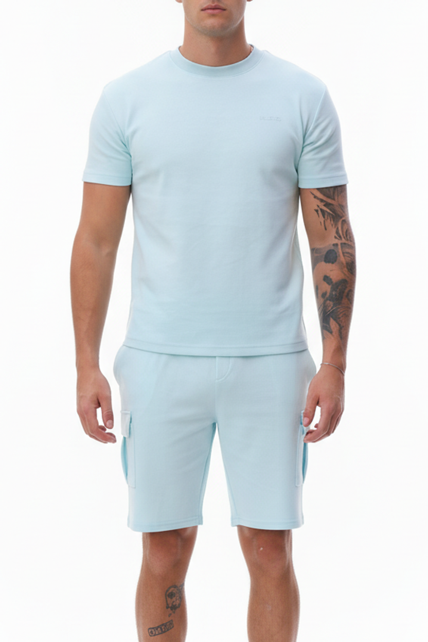 Monaco Cargo Sæt med T-Shirt og Shorts i Casual Fit