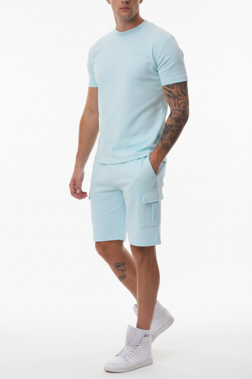 Monaco Cargo Sæt med T-Shirt og Shorts i Casual Fit