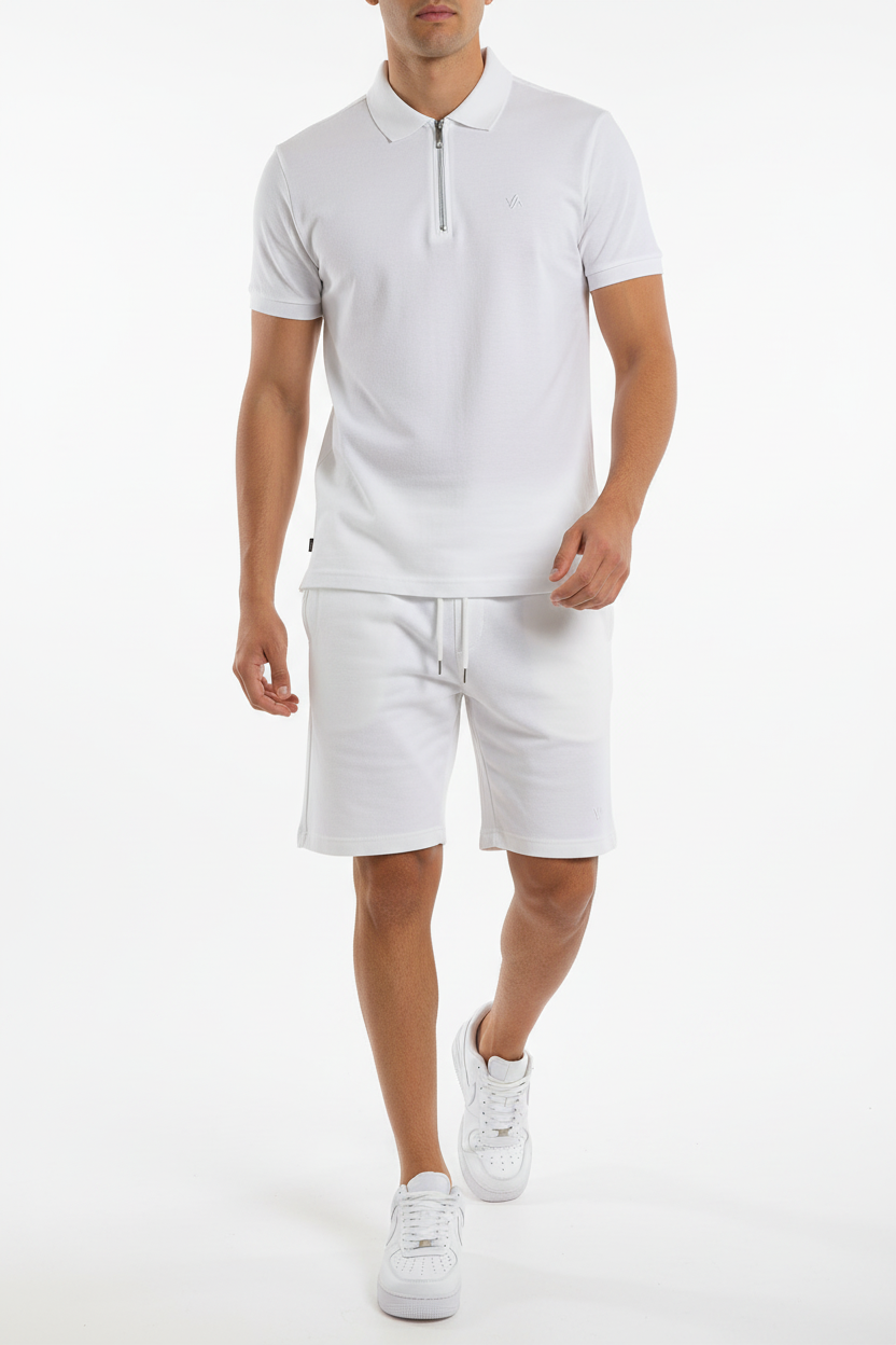 Ibiza Polo Sæt med Lynlås og Slim Fit Design