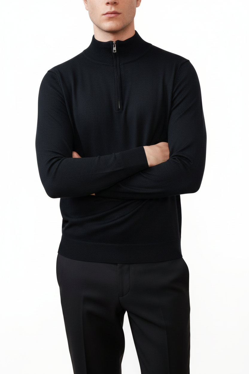 Valenci Halfzip Trøje med Stretch og Justerbar Krave
